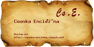 Csonka Enciána névjegykártya